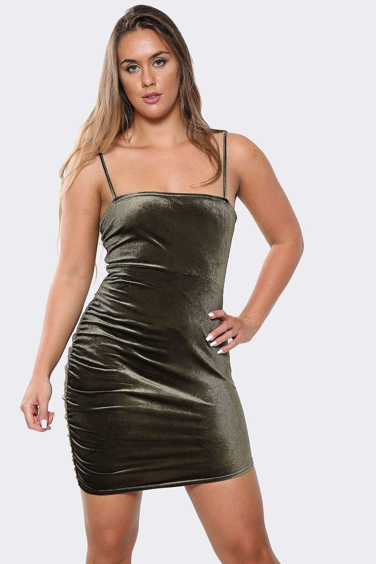 Strappy side bodycon clearance dress