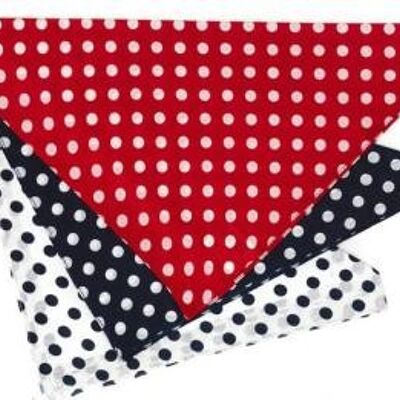 Nickituch Polka Dots, 53 x 53 cm - rot