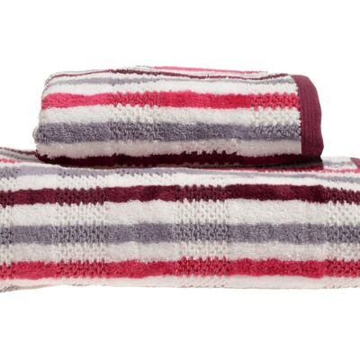 California Striped Bath Towels Pink