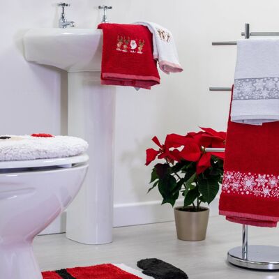 Asciugamani con fiocchi di neve di Natale - Confezione da 2