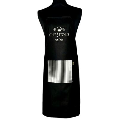 Apron, "3 star chef" black