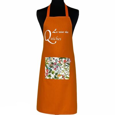 Apron, "The queen of quiches" orange