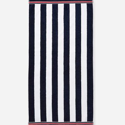 Nautical Stripe Beach Towels Navy/White