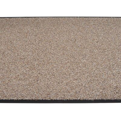 Alfombrilla con respaldo de goma beige 60 x 90 cm