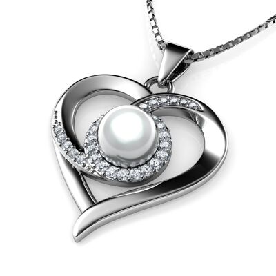 Collar de corazón de pasión - Colgante de joyería de plata de ley 925 Dephini