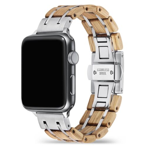 Bracelet Apple Watch - Bois de Chêne et Acier II