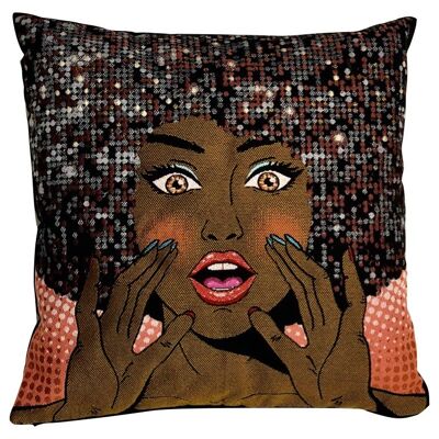 Cushion cover, Rhianna Pink, 45cm x 45cm