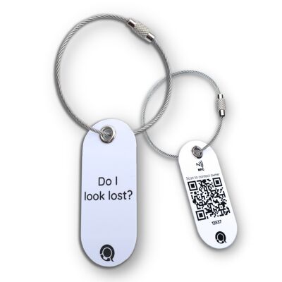 QRing Luggagetag with QR-code and NFC