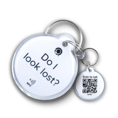 QRing Keychain with QR-code and NFC