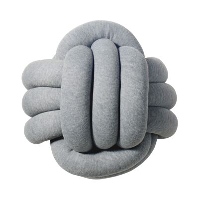 Knot pillow knit gray
