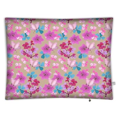 Pink floral pattern Floor Cushions