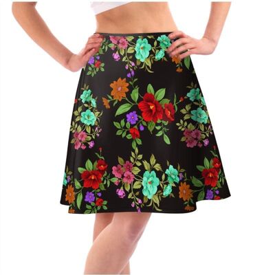 Floral pattern on a Flared Skirt