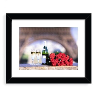 Romance in Paris Designer Framed Art Print