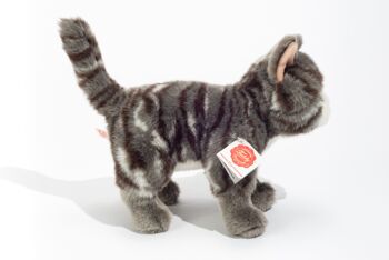 Chat tigré gris debout 20 cm - peluche - peluche 4