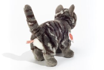 Chat tigré gris debout 20 cm - peluche - peluche 5