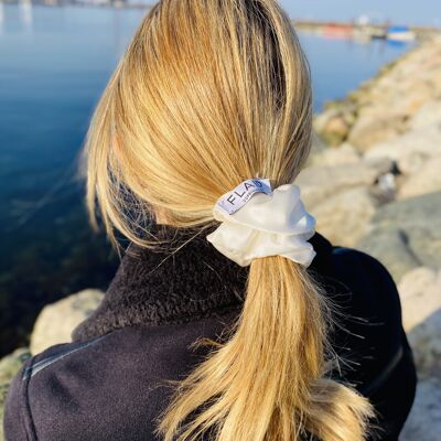 Silk Scrunchie | White