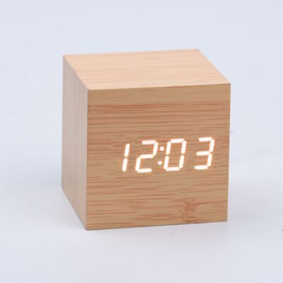 Persona Cubee Wood Alarm Clock