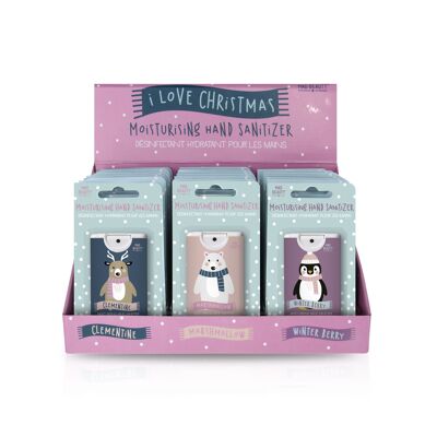 I Love Christmas Hand Cleansers Display 24pc