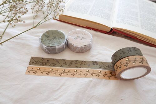 From the Forest and Marigold Ribbon Washi Tape Set, Note & Wish Washi - Set of 2