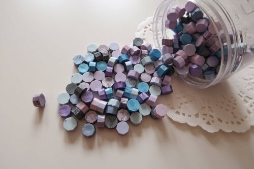 Purple & Blue Dark Night Wax Seal Beads - 160pcs