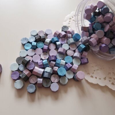 Purple & Blue Dark Night Wax Seal Beads - 160pcs