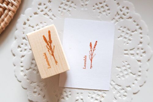 Lavender Rubber Stamp, Note & Wish Rubber Stamp