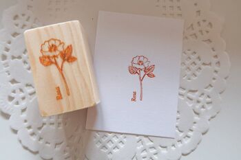 Rosa Rubber Stamp, Note & Souhait Rubber Stamp 1