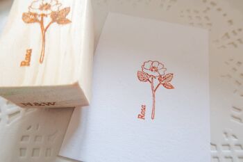 Rosa Rubber Stamp, Note & Souhait Rubber Stamp 2