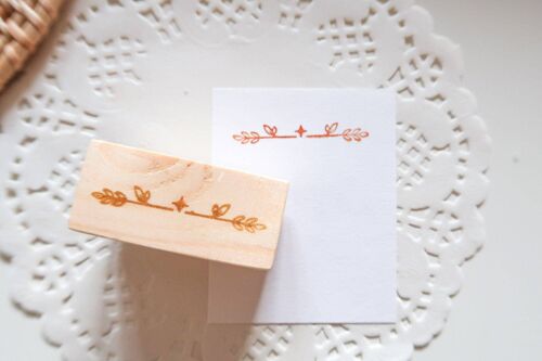 Star Border Rubber Stamp, Note & Wish Rubber Stamp