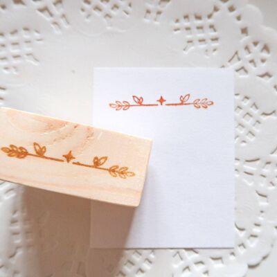 Star Border Rubber Stamp, Note & Wish Rubber Stamp