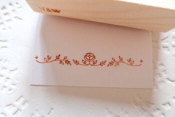 Rose Border Rubber Stamp, Note & Souhait Rubber Stamp 3