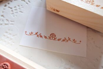 Rose Border Rubber Stamp, Note & Souhait Rubber Stamp 4