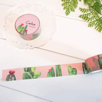 Washi Cactus, Washi Slim vert, Set de ruban Washi Note & Wish - Lot de 2 2