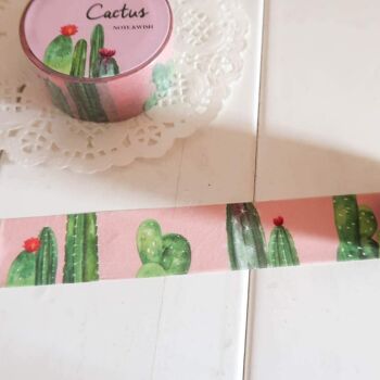 Washi Cactus, Washi Slim vert, Set de ruban Washi Note & Wish - Lot de 2 3