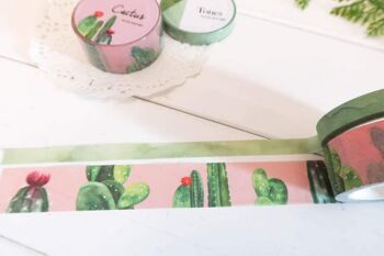 Washi Cactus, Washi Slim vert, Set de ruban Washi Note & Wish - Lot de 2 4