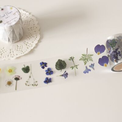 Pressed Flowers Vol. 1 PET Masking Tape, Note & Wish Washi