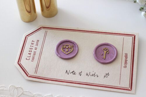 Magic Lock and Secret Key Mini Sealing Stamp,  Note & Wish Original Wax Seal Stamp X