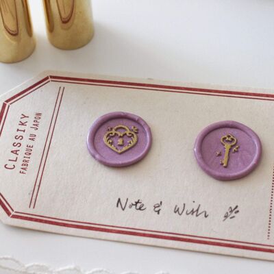 Magic Lock and Secret Key Mini Sealing Stamp,  Note & Wish Original Wax Seal Stamp