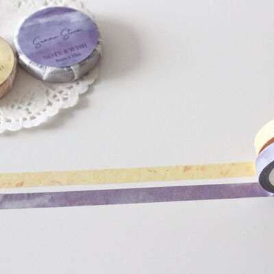 Buttermilk and Summer Sky Washi Set, Note & Wish Washi - Buttermilk (Yellow)