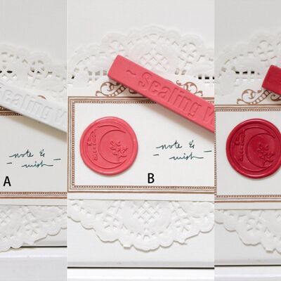 Sealing Wax with Wick, Note & Wish Sealing Wax - A. White