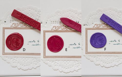 Sealing Wax with Wick, Note & Wish Sealing Wax - D. Ruby Red