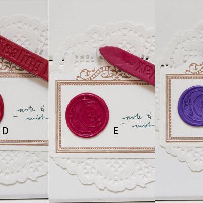 Sealing Wax with Wick, Note & Wish Sealing Wax - D. Ruby Red
