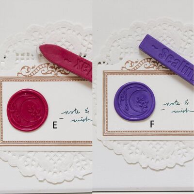 Sealing Wax with Wick, Note & Wish Sealing Wax - F. Violet
