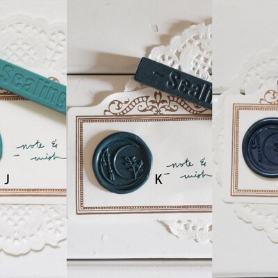 Sealing Wax with Wick, Note & Wish Sealing Wax - K. Dark Green