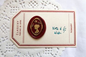 Jane Eyre Wax Seal Stamp, Note & Wish Original Seal Stamp - Coffret de timbres de sceau de cire (timbre, poignée, bâton de cire et boîte) 1