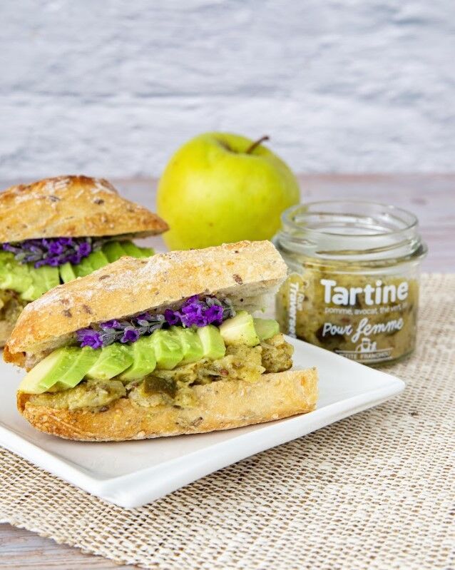 Tartinable apéro végétarien │ Pomme, avocat, thé vert, lin ▸ Pour Femme