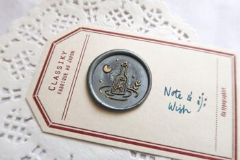 Une lettre dans une bouteille Timbre de sceau de cire, Note & Wish Original Seal Stamp - Coffret de sceau de cire (timbre, poignée, bâton de cire et boîte) 1