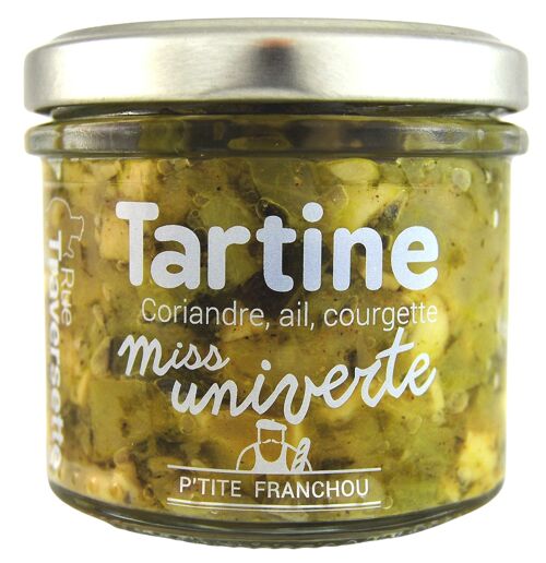 Tartinade Miss Univerte │ Tartinable apéro végétarien ▸ Coriandre, ail, courgette