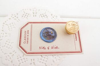 Tampon de sceau de cire vague, timbre de sceau original de note et de souhait - tête de tampon 2