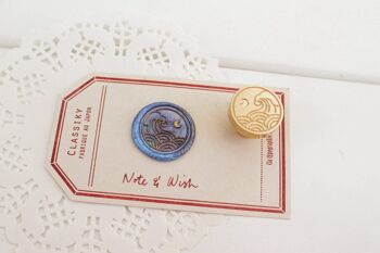 Tampon de sceau de cire vague, timbre de sceau original de note et de souhait - tête de tampon 3